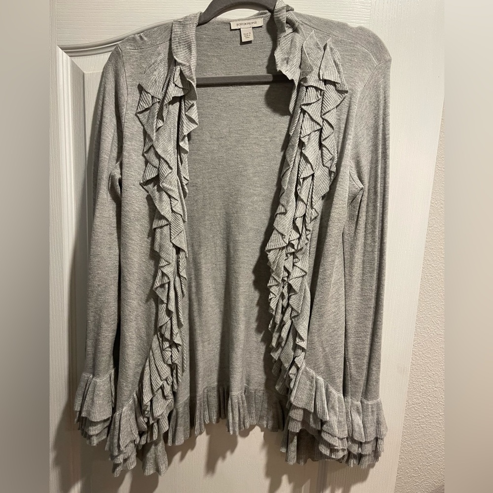 Boston Proper Gray Cardigan